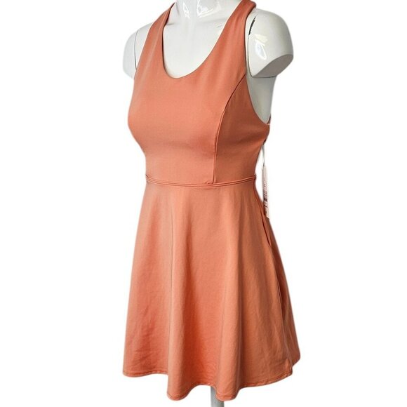 Halara Womens Athletic Open Back Strappy Dress, Orange, Unlined, Size Small - Picture 5 of 7